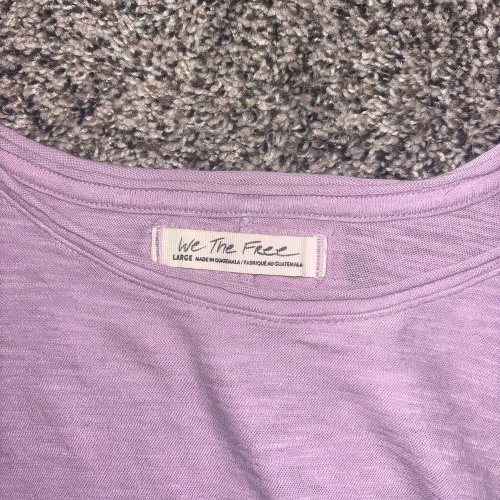 Free People Baby Tee Light Purple - Picture 2 of 2